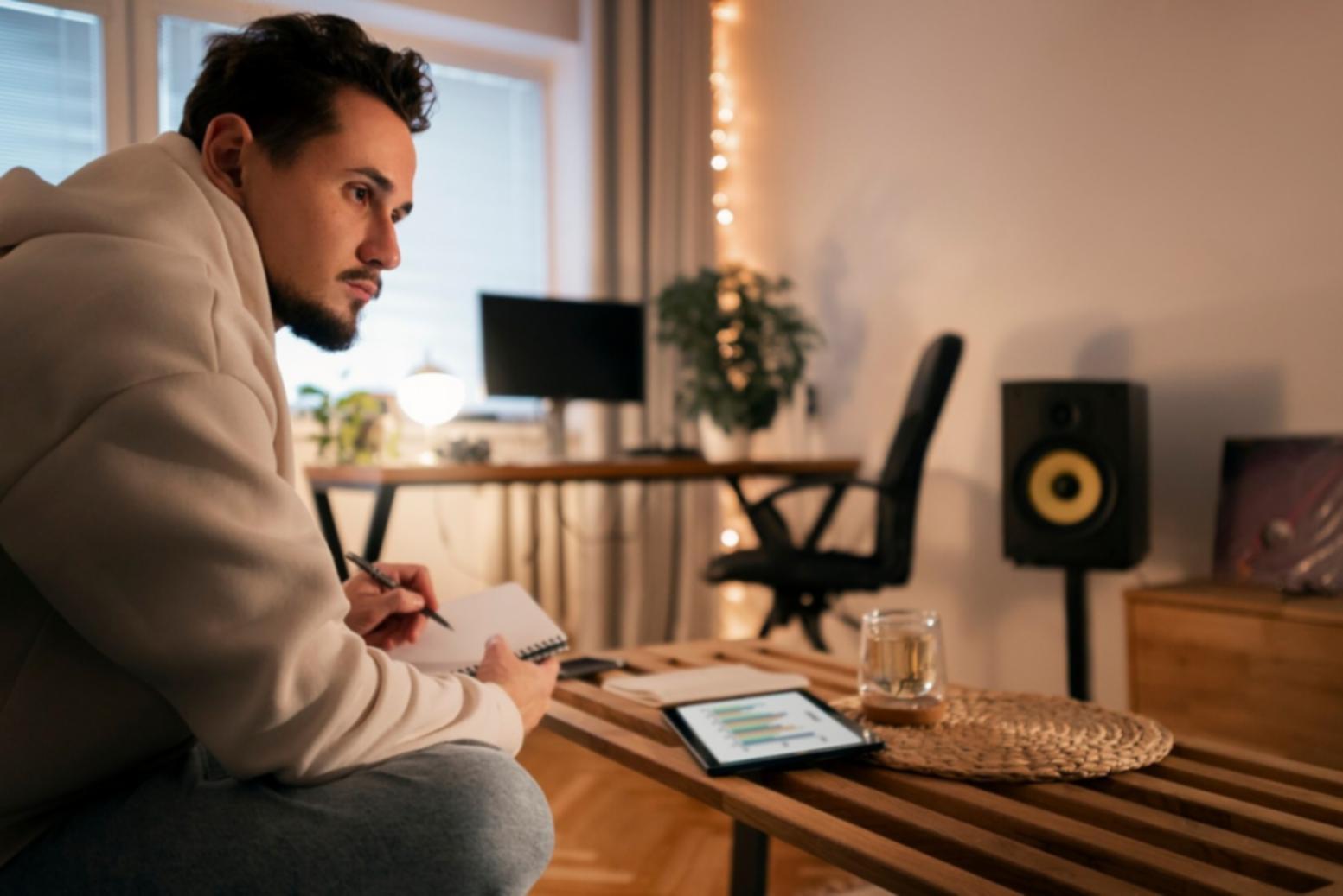 Detaillierte Unternehmensanalyse im Büro